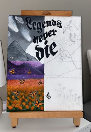 Juice WRLD "Legends Never Die" Painting 50%