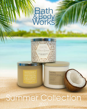 Bath & Body Works Summer Candle Collection Advertisement